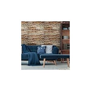 Ambiance Sticker Adhésif Revêtement Mural - Matériaux Sticker pour Salle de Bain, Cuisine et Salon Autocollant Wall Covering Effet Parement de Briques | H40 x L40 cm