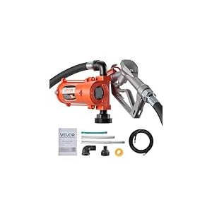 VEVOR Pompe Transfert Carburant 57 L/min Pompe Transfert Gasoil Fonte 12 V CC avec Pistolet Manuel, Tuyau de Refoulement, Protection contre Surchauffe, Antid&eacute;flagrante, pour Essence Diesel K&eacute;ros&egrave;ne