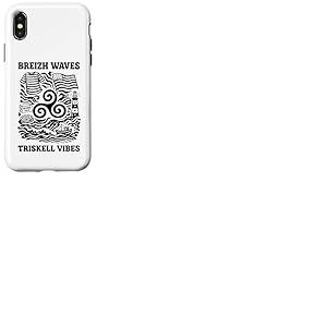 Bretagne Triskell Identit&eacute; Bretonne Oc&eacute;an Symbole Breton Coque pour iPhone X/XS