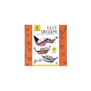 Ludattica Origami: Bateaux 22,5x22,5x0,5cm, 12 Feuilles avec Accessoires, dans Une Pochette en Feutrine, 5+, pour Enfants, Inclut Feuilles d'origami, Accessoires