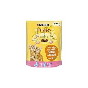 Purina Friskies Croquettes Chats Kitten, Nourriture pour Chatons avec Poulet, Dinde, Lait et légumes, 12 boîtes de 375 g
