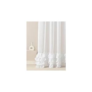 ROOM99 Rideau Voilage Transparent avec Galon Fronceur Flavia 400 x 250 cm D&eacute;corations pour Maison Salon Chambre Fen&ecirc;tre Int&eacute;rieur Volants Blanc, 1 pi&egrave;ce