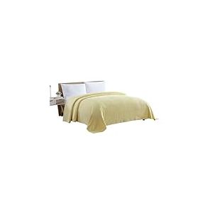 Beatrice Home Fashions Couvre-lit en Chenille, pour lit King Size, Jaune