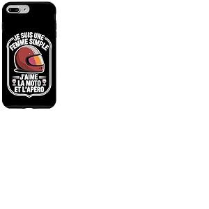 Je suis Une Femme Simple Moto Apéro Coque pour iPhone 7 Plus/8 Plus
