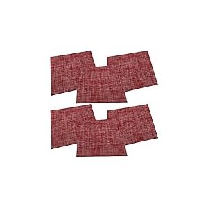Renberg Lot de 6 couvertures inDIVIDULES Couleur Rouge fabriquées en Polyester 30 x 45 cm 45 x 30 cm