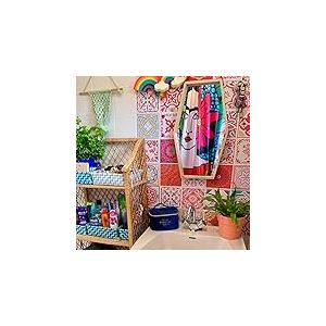 WALPLUS Lot de 72 autocollants en vinyle pour carrelage de cuisine et salle de bain Motif mandala g&eacute;om&eacute;trique Rouge 15 x 15 cm