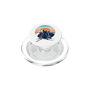 Cible de Carabine de Ski de Biathlon Vintage pour comp&eacute;tition de Sports d'hiver PopSockets PopGrip pour MagSafe