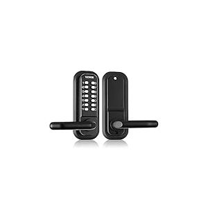 VEVOR Serrure de Porte M&eacute;canique sans Cl&eacute; Verrou &agrave; Code en Alliage de Zinc Clavier &agrave; 14 Touches Poign&eacute;e de Porte d&rsquo;Entr&eacute;e Ext&eacute;rieure Gauche et Droite pour les Portes d'Une &Eacute;paisseur de 35 &agrave; 65 mm