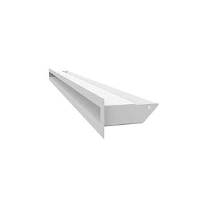 Grille de Ventilation KRATKI AIR | Grille d'air Chaud 6 x 100 cm | Blanc | Grille d'extraction pour Ventilation de chemin&eacute;e | Prise d'air &agrave; Un Angle de 45 degr&eacute;s | r&eacute;sistant &agrave; la surchauffe