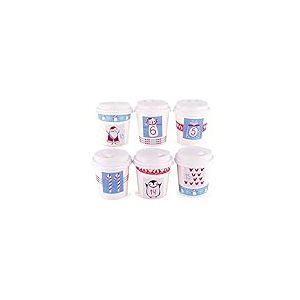 pajoma Calendrier de l'Avent Cups, 24 gobelets à remplir, avec autocollants et accessoires, Balu