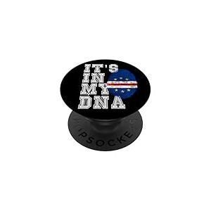 Drapeau Cap-Vert, drapeau du Cap-Vert, drapeau du Cap-Vert. PopSockets PopGrip Adhésif