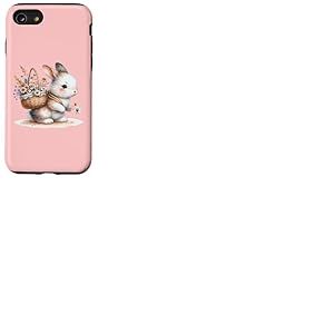 Lapin mignon avec fleurs Printemps Woodland Lapin Art Coque pour iPhone SE (2020) / 7 / 8