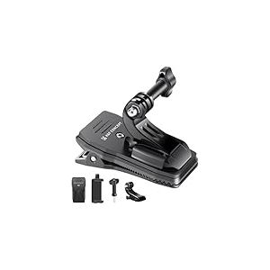 K&F CONCEPT Sac &agrave; Dos Sangle de Bretelle de Fixation 360&deg; R&eacute;glable avec Coussin d'&Eacute;paule pour GoPro Hero 13/12/11/10/9/8/7/6 Noir, pour DJI Osmo Action 5 Pro/4/3, DJI Osmo Pocket 3 et Insta360 X5/X4