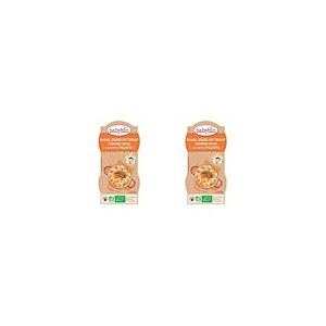 Babybio - Bols Panais Courge Butternut Canard Fermier du Poitou 2x200 g - 12+ Mois - BIO (Lot de 2)