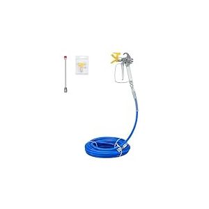 VEVOR Kit de Pistolet et Tuyau pour Pulv&eacute;risateur, Tuyau de Pulv&eacute;risation sans Air 15,24 m 3600 psi, avec Tige d'Extension de 20,32 cm et Embout 517, Joint Pivotant 6,35 mm, pour Maisons B&acirc;timents
