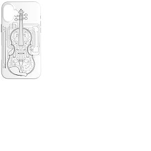 Dessin au trait Violon Coque pour iPhone 16 Plus