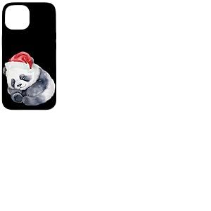 Panda de No&euml;l dans Un Bonnet de P&egrave;re No&euml;l Mignon Panda pour Filles ou gar&ccedil;ons Coque pour iPhone 15