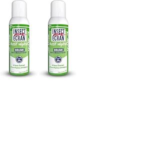 INSECT ECRAN - Brume Anti-Moustiques - Protection contre les piq&ucirc;res de moustiques - Peau - Actif d'origine v&eacute;g&eacute;tale - A&eacute;rosol - 100 ml (Lot de 2)