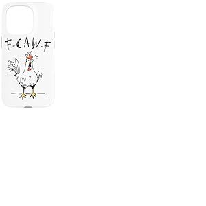 F-caw-f Poulet Rigolo Costume De Carnaval Poulet Coque pour iPhone 15 Pro