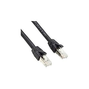 EFB Câble Patch RJ45 S/FTP Cat8.1 LSZH Noir 2,0 m Diamètre extérieur 8 mm Normes de Transmission 25 Gbit 40 Gbit