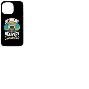 Design amusant conducteur de bus scolaire jaune Coque pour iPhone 14 Pro Max