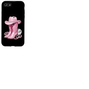Bottes de Cowgirl Roses avec Strass et Boule Miroir pour Femmes et Filles Coque pour iPhone SE (2020) / 7/8