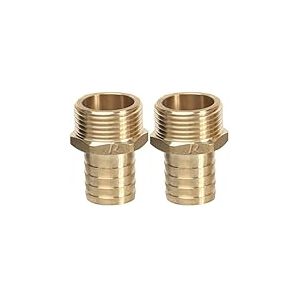 Ribiland 02269 - Raccord Laiton Droit Cannel&eacute; - Diam&egrave;tre 19 mm (Lot de 2)