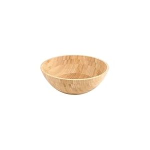 GREENBOX Bol rond en bambou Ø 30 cm pour aliments froids et chauds I Bol à soupe I Plat de service durable Bol à pâtes I Bol à fruits élégant I Vaisselle de fête I Grand bol à salade XXL 3,9 l