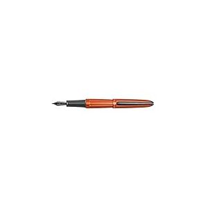 DIPLOMAT - Stylo Plume Acier Aero - Orange - Taille Medium - Sobre & Raffiné - Allure Moderne - Acier Inoxydable - Savoir Faire Traditionnel - Garantie 5 Ans - D40302025