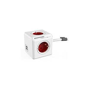 allocacoc Power Cube 1402RD/DEEUPC Chargeur extendeur pour Smartphone/Tablette USB 2.1 Rouge/Blanc