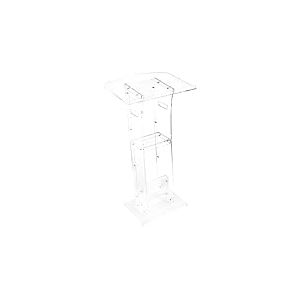 VEVOR Pupitre de Conf&eacute;rence 109 cm, Podium sur Pied en Acrylique, Lutrin pour Pr&eacute;sentation avec Large Surface de Lecture, Butoir de Livre et &Eacute;tag&egrave;re de Rangement, pour Bureau &Eacute;cole Mariage Concert