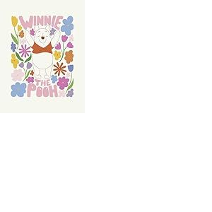 Komar Disney Winnie l'Ourson Happy Botanical Tableau mural 30 x 40 cm Décoration murale pour chambre d'enfant