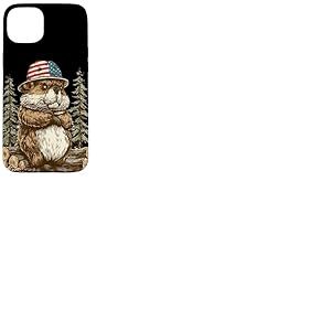 Costume de Castor Amusant avec Casque am&eacute;ricain pour gar&ccedil;ons et Filles Coque pour iPhone 15 Plus