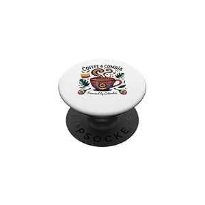Drapeau Colombie Café Garçons Filles Colombian Gear Drapeau Columbia PopSockets PopGrip Adhésif