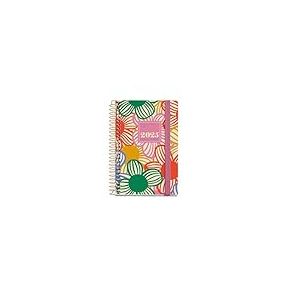 Miquelrius Agenda 2025, agenda annuel 80 x 120 mm, vue hebdomadaire, couverture carton doublé plastifié, spirale, fermeture élastique, papier 80 g/m², espagnol, anglais et portugais, flowery