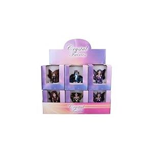 Nemesis Now Crystal Fairy Lot de 12 Figurines de fée en résine avec 6 Motifs de fées, 12 Figurines de fée avec Boules de Cristal, moulées dans la résine la Plus Fine, soigneusement peintes à la Main