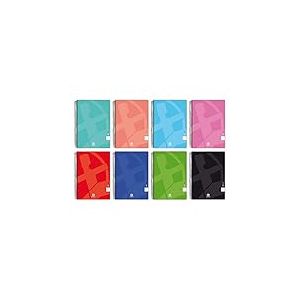 Unipapel 98450295 Lot de 10 cahiers avec feuilles lisses, taille 4, Centaure 01-Uniclasique, format folio, 80 feuilles, 90 grammes, couleurs al&eacute;atoires, couleurs assorties