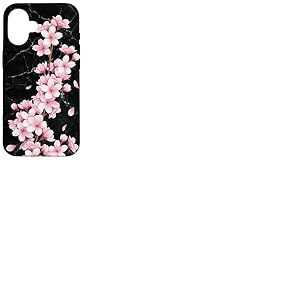 Fleur de cerisier rose japonaise Sakura fleur fond noir Coque pour iPhone 16