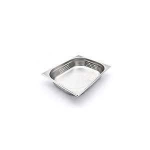 Maxima Récipient gastronorm - 1/2 GN - profondeur 6,5 cm - acier inoxydable - perforé