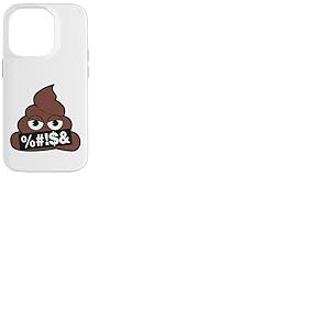 Emoji Poop Officiel Censur&eacute; Jaune Sourire Visage Coque pour iPhone 14 Pro