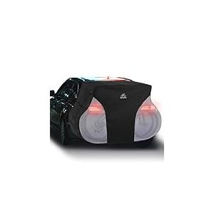 Team Obsidian Housse Velo Exterieur Protection - Bache Velo Exterieur 600D pour 1 à 3 Vélos - Housse de Vélo Impermeable pour le Voyage et le Transport - Bâche Extérieur Imperméable Transparente
