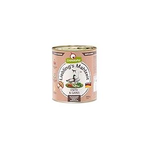 GranataPet Liebling's Mahlzeit Canard & Oie - 6 x 800 g - Nourriture Humide pour Chien - sans céréales et sans Sucre - Aliment Complet à Haute teneur en Viande et huiles de qualité supérieure