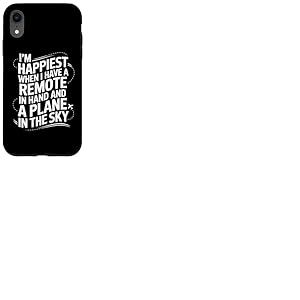 Maquette Planes Saying Happy Flying Rc Plane Coque pour iPhone XR
