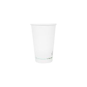 Garc&iacute;a de Pou 50 Unit&eacute;s - Gobelets Boissons Froides et Chaudes 1 Paroi 660 ml 300 g/m2 9/6 x 17 cm Blanc Carton