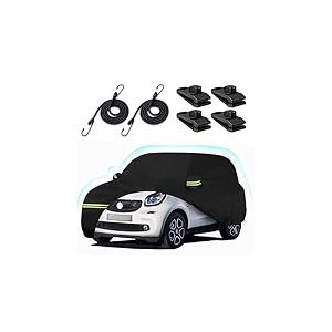 BETERNY Housse de Voiture imperméable pour Smart Fortwo 2007-2022, 210T, Protection Contre Le Soleil, la Pluie, Les UV, la poussière, la Neige, avec Fermeture éclair et Bandes Coupe-Vent pour Smart
