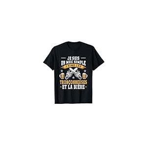 Tronçonneuse Bière Humour Homme Bûcheron Drôle Pour Noël T-Shirt