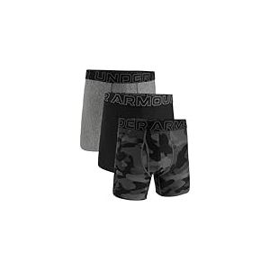 Under Armour Men's Performance Tech 6" 3 Pack Print/Solid Boxer Briefs