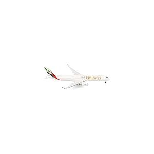 herpa Avion Miniature Emirates Airbus A350-900 - A6-EXA, à l’échelle 1:500, Objet de Collection, modèle sans Socle, métal
