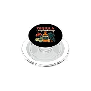 Tequila Is Cheaper Therapy Bouteille d'agave amusante Motif citron vert PopSockets PopGrip pour MagSafe