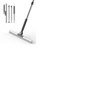 Ibergrif M34103 Balai Raclette Sol de Large 42cm, Raclette Douche Balai en Caoutchouc avec Long Manche r&eacute;glable (113cm), Lave Vitre, pour Sol, Douche, carrelage, Cuisine, Patio, Jardin